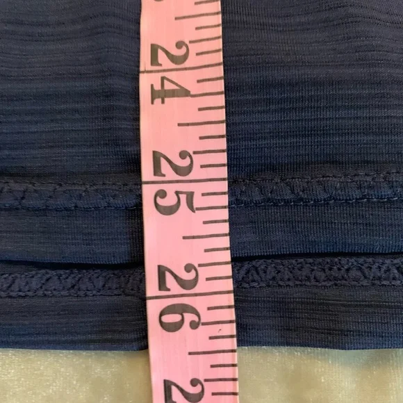 Athleta Navy Blue Hoodie 3/4 zip side pocket size medium EUC B62 - Picture 5 of 6